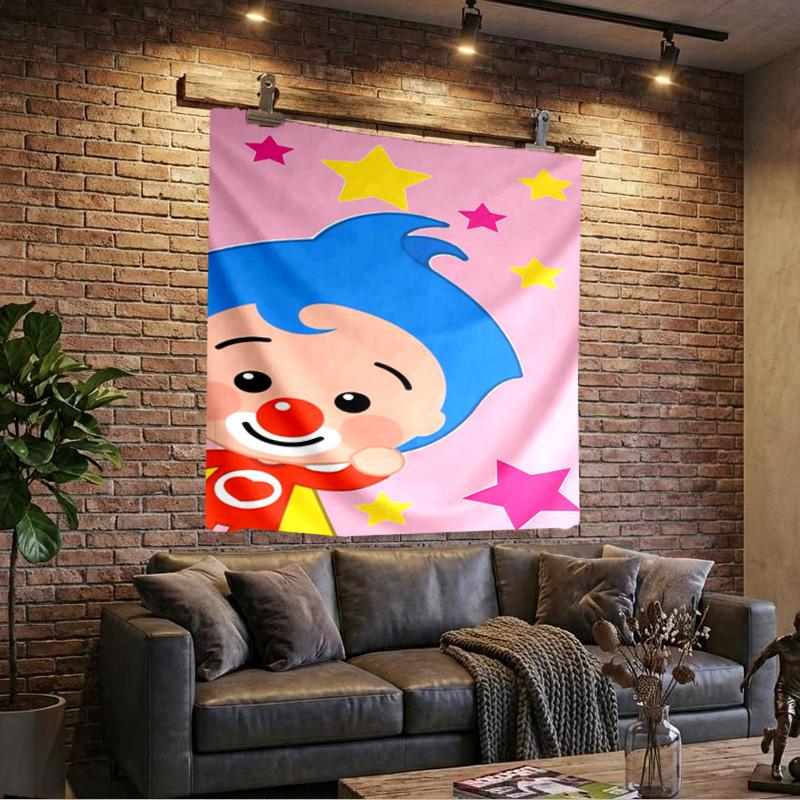 Colorful Clown Music Printed Tapestry, Wall Hanging,Livingroom, dormitory, Large Wall Decor, Fabric Decor Fan Birthday Gifts