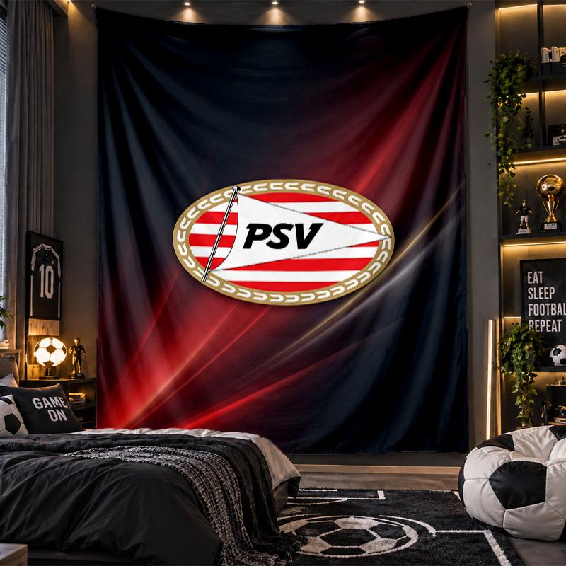 Arazzo da Appendere alla Parete Stampa PSV Eindhoven FC Tessuto per Soggiorno Camera da Letto Decorazione Casa