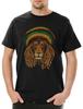 Reggae Lion III Herren T-Shirt Mens Womens Tees Top Rasta Music Jah Babylon Musik Rastafari Bob