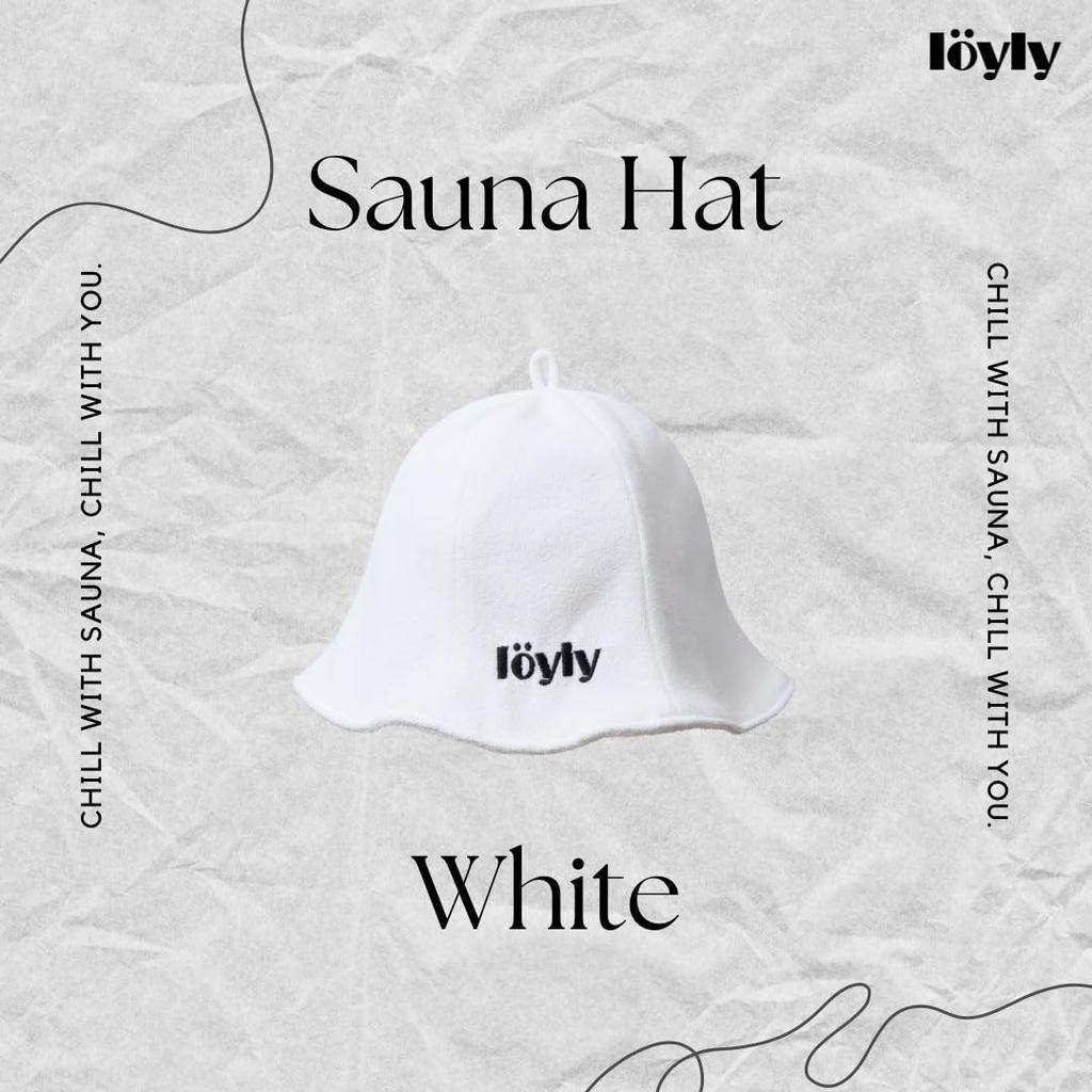Loyly Sauna Towel Double Sauna Sauna Loyly [loyly] Hat, Men's, Women's, Fabric, Layered, Washable, Goods, Hat, Cute, Stylish, (White)