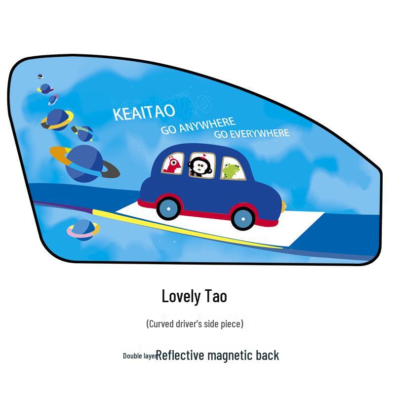 Car Magnetic Curtains - Cartoon Pirate UV Protection Blackout Sunshade