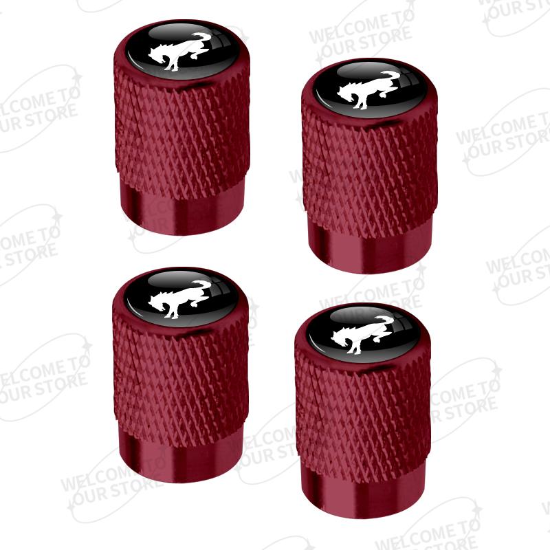 Aluminum For Ford Bronco Logo ST Line Focus Fiesta EcoBoost Hybrid 4pcs Car Decor Wheel Tire Valve Caps Stem Cover Accessories