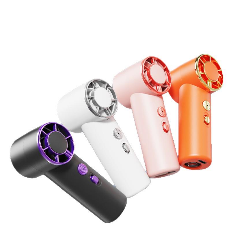 Portable High-Speed Mini Handheld Fan with Light, Ultra-Thin USB-Powered for Office and Outdoor Use