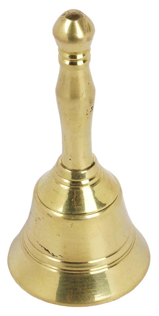 IBA Indianbeautifulart Handglocke aus Messing, Schulglocke, Rufdienstglocke mit Meenakari-Arbeit, Puja-Handglocke