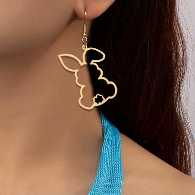 Gold Color Rabbit C for Women Girls Easter Cute Dangle Earring Jewelry Birthday Gifts