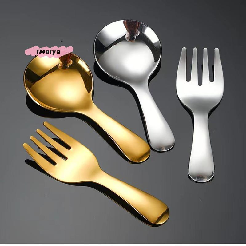 2Pcs Stainless Steel Tableware Set - Portable Cutlery with Box for Outdoor Camping Hiking Lunch Cooking Travel - Spoon Fork