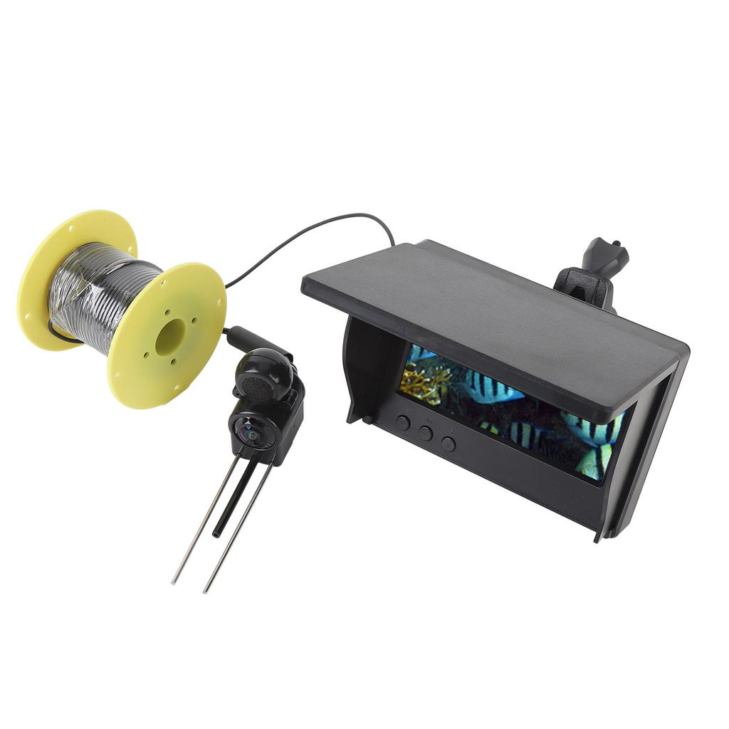 Underwater Fishing Camera HD 1080P 195 Degrees  Wide Angle Underwater Fish Finder with 4.3 Inch IPS Screen