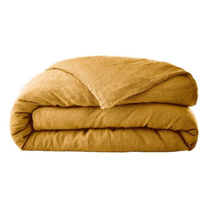 "Soline" Duvet Cover All Sizes Washed Linen - Soline Honey - Duvet Cover 240 X 220 Cm