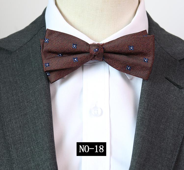 Pattern Bow Tie Men'S Banquet Business Wedding Groom Best Man Gentleman'S Dress Studio Burgundy Navy Bow