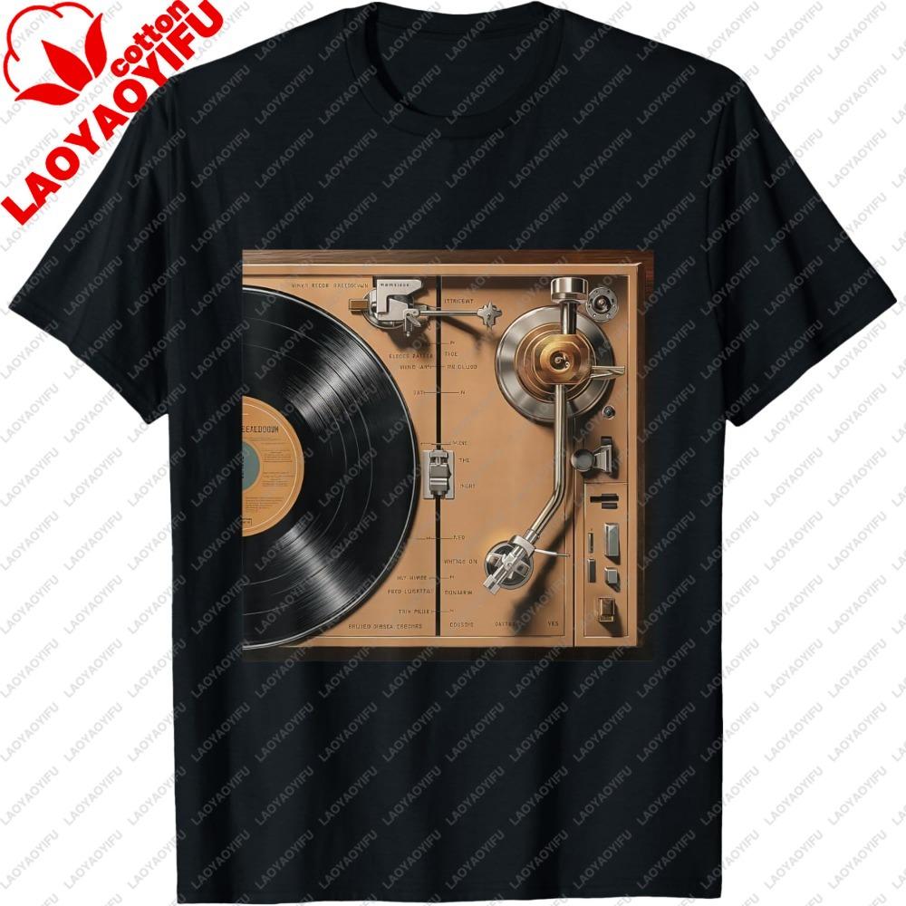 Old School Hip Hop Vinyl Record Turntable Anatomy TShirt Oversized T Shirt Anime Clothes Harajuku Unisex Clothing