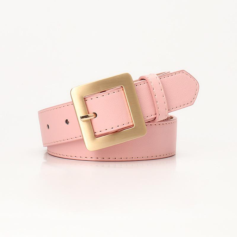 Fashion Ladies Synthetic Leather Belt With Alloy Pin Buckle For Daily Jeans