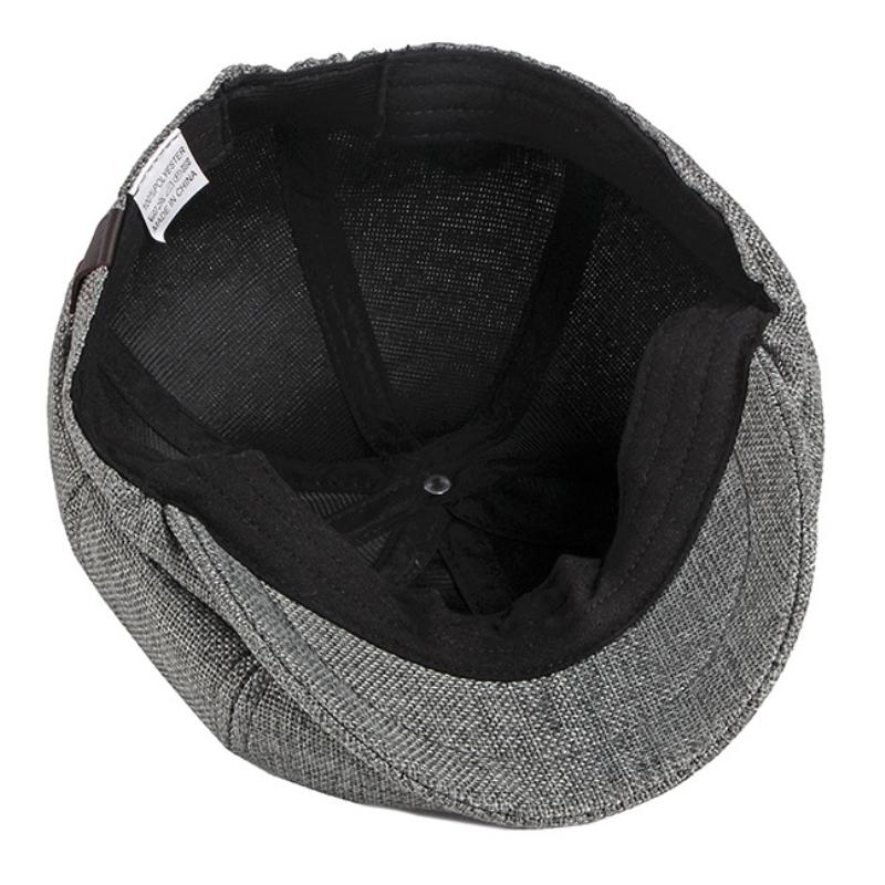 Ht3669 Berets Spring Summer Men Women Cap Vintage Octagonal Cap Male Female Cotton Linen Beret Hat Unisex Beret Cap Men