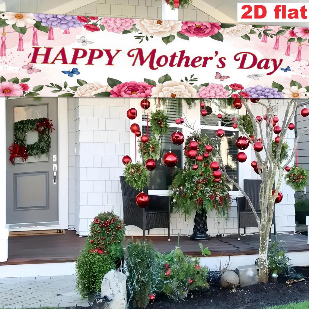 Mother's Day Celebration Outdoor Theme Banner & Party Decorations