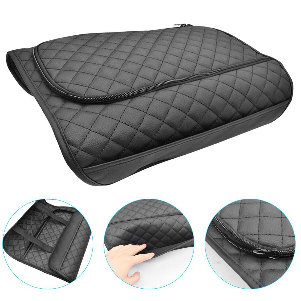 Center Console Armrest Cover For Toyota Tundra 2025+ Sequoia 2025+ Leather Waterproof Anti-Scratch Protect Pad With Storage Bag