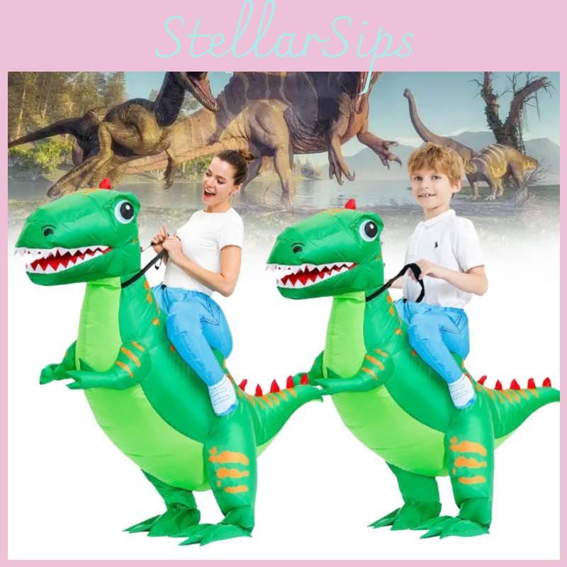 Dinosaur Green Inflatable Costume Adults Child Christmas Halloween Dress Up