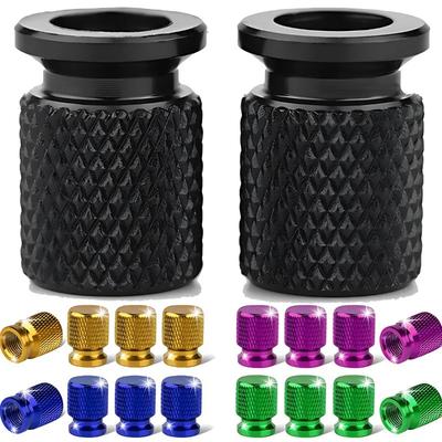 Auto Rad Reifen Ventilkappen Reifenventil Schaftabdeckungen Staubdicht Wasserdicht Aluminiumlegierung Amerikanischer Stil Ventile 12mm Universal Motorrad