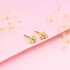 Three-Stoned Stud Earrings | Gifts for Girlfriend, Gifts for Women and Girls |With Certificate of Authenticity