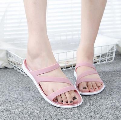 Fashion Fashion Slippers Women Comfortable Sandals Summer New Jelly Shoes Women Cute Shoes Peep Toe Outdoor Beach Shoes Woman Flats
