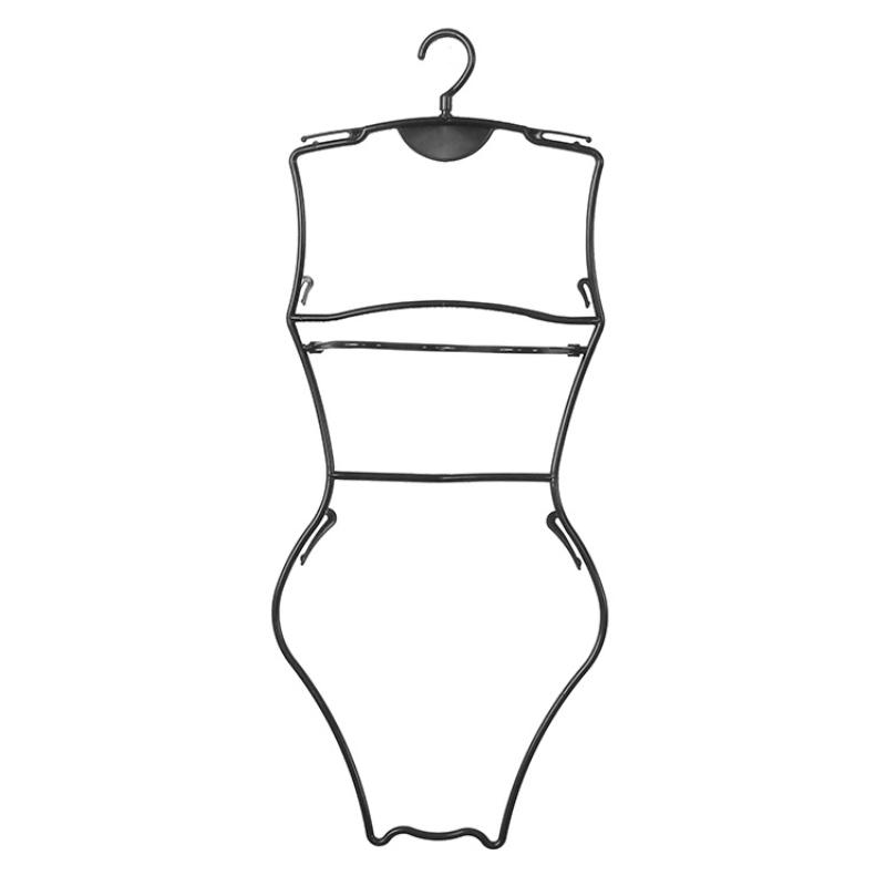 

Body Shape Lingerie Hanger Foldable Durable Closet Organizer Swimsuit Hanger For Closet For Stores Boutiques Show Window Bedroom чорний