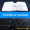 Full Bend Handle Front Windshield Sunshade: Umbrella-Style, Heat-Insulating Sun Protection with Pull Rope