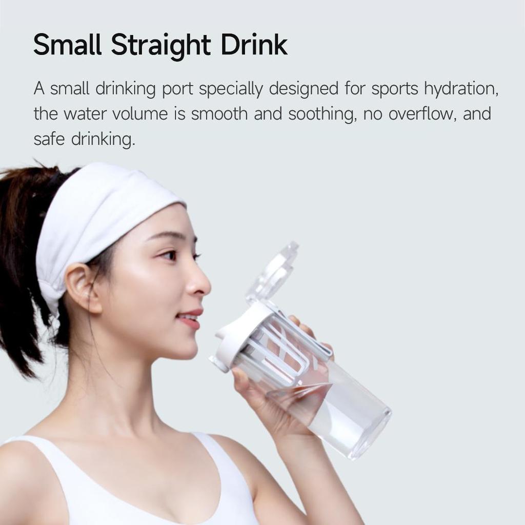 Xiaomi Mijia 600ML taza de agua portátil separación de agua del té con filtro deportivo con escala de nivel de agua