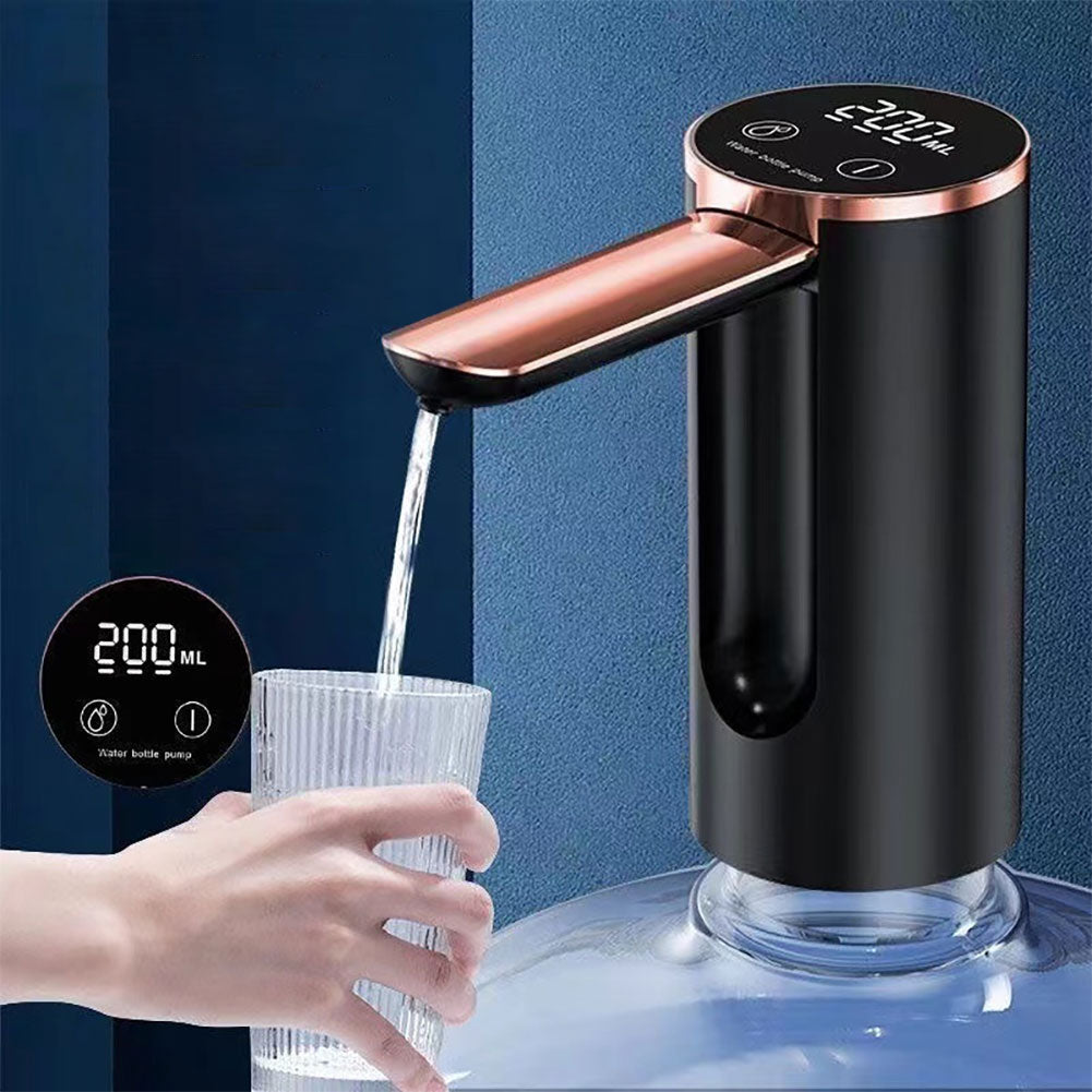 

1200 мАч USB зарядка диспенсер для воды автоматический электрический водяной галлон насос беспроводной портативный насос для бутылок с водой с ЖК-дисплеем чёрный