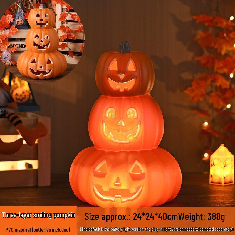 Halloween Light-Up Hollow Pumpkin Lantern for Outdoor Decor