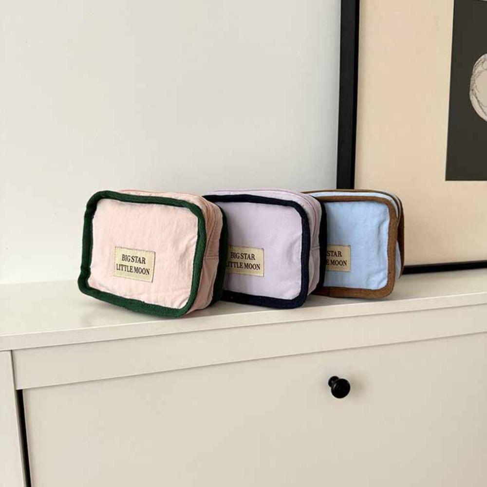 Korean Style Contrast Color Cosmetic Bag Portable Sanitary Napkin Storage Bag  Napkin Towel