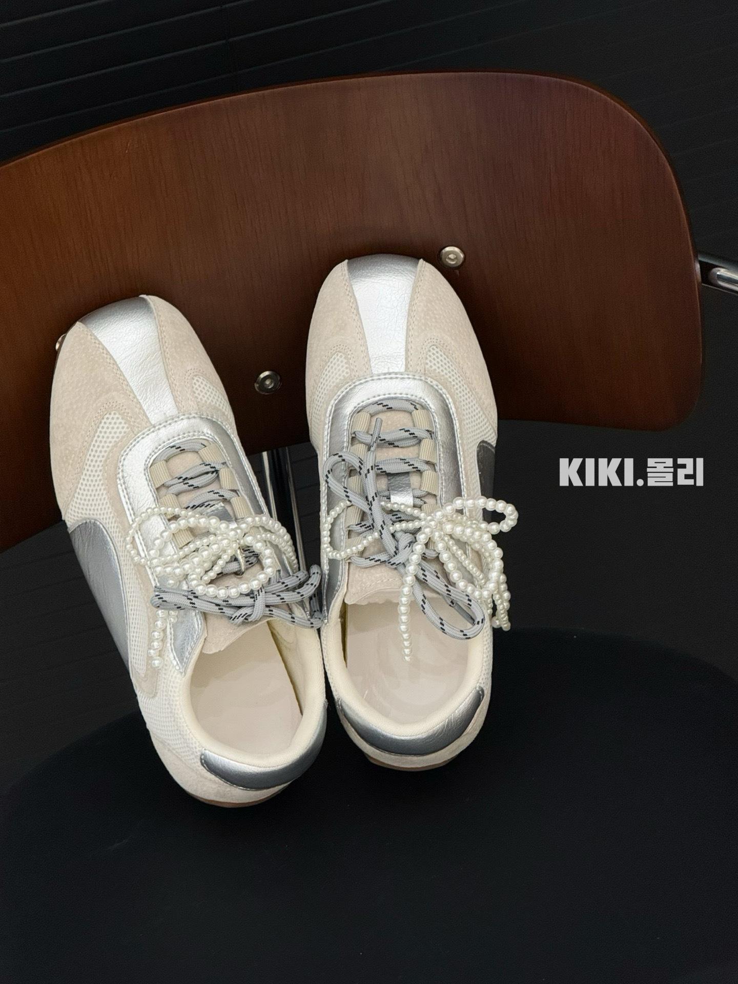 

Повседневные одинарные туфли на плоской подошве женские 25 новые модные универсальные дышащие удобные жемчужные на шнуровке 35 белый