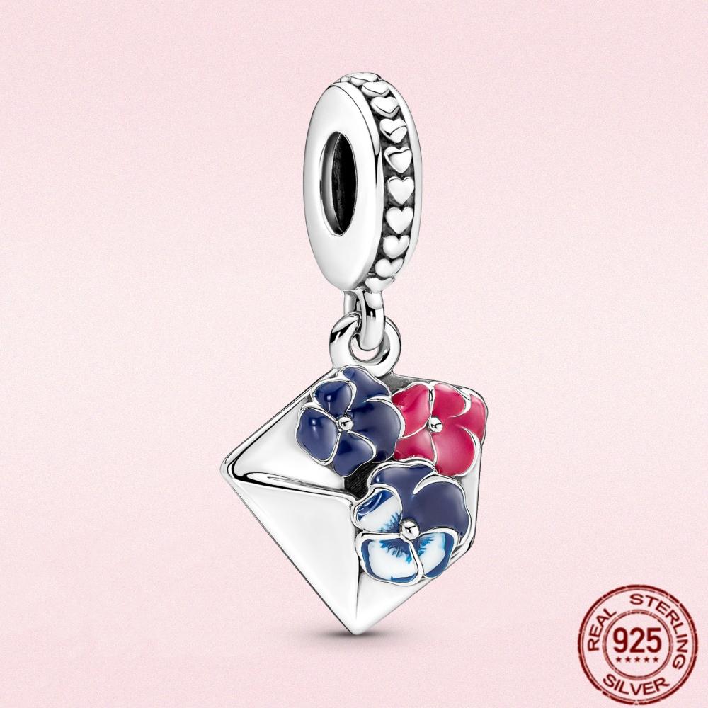 2022 New 925 Sterling Silver Butterfly of Flower Fit Original Charm Bracelet DIY Fashion Silver 925 Jewelry Making