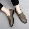 Herren Flats Echtleder Herren Freizeitschuhe Luxusmarke Herren Bequeme Slipper Mokassins Atmungsaktiv Slipper Fahrschuhe