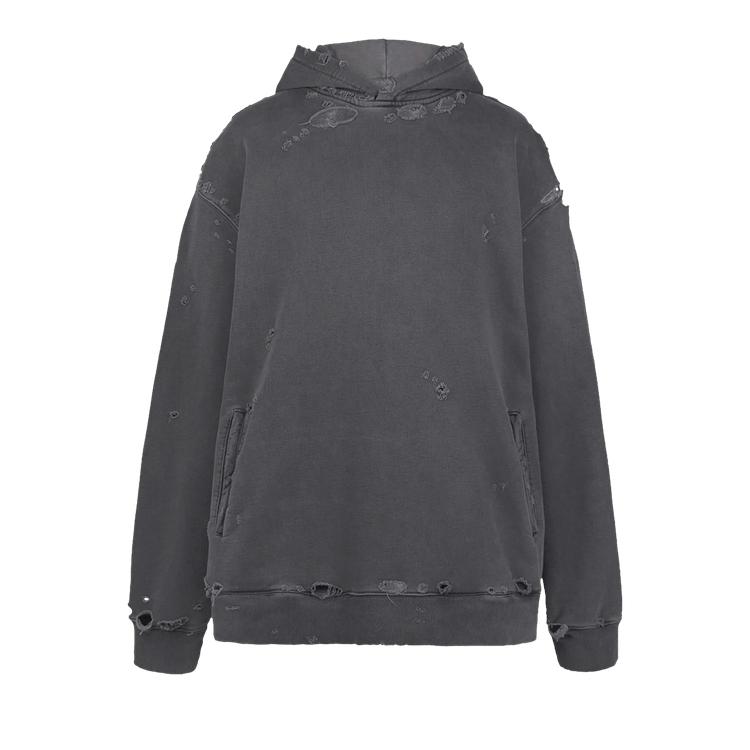 

C2H4 Agitator потертая толстовка с капюшоном серо-серого цвета, топы унисекс R001-A014