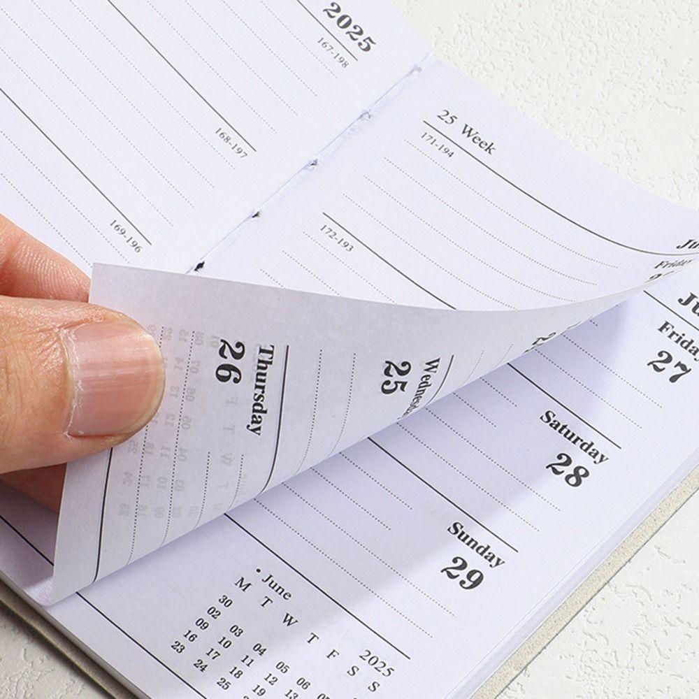English 2025 Schedule Planner Notepad 12 Months 365 Days Notepad  Stationery