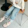 2025 Girls' Korean-Style Cat Denim Jeans - Fashionable Spring & Autumn Wear