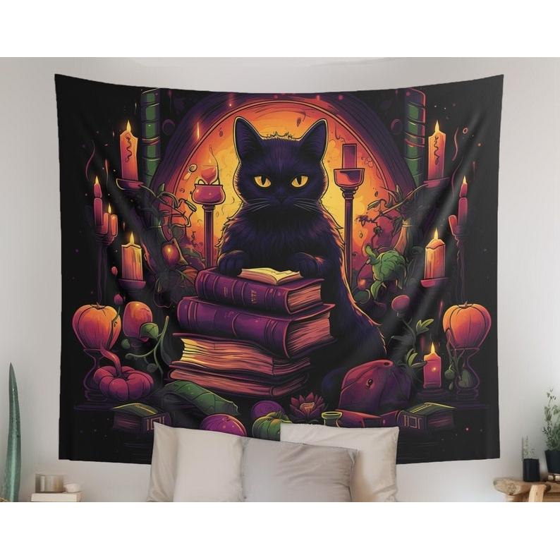 cat tapestry 75x100