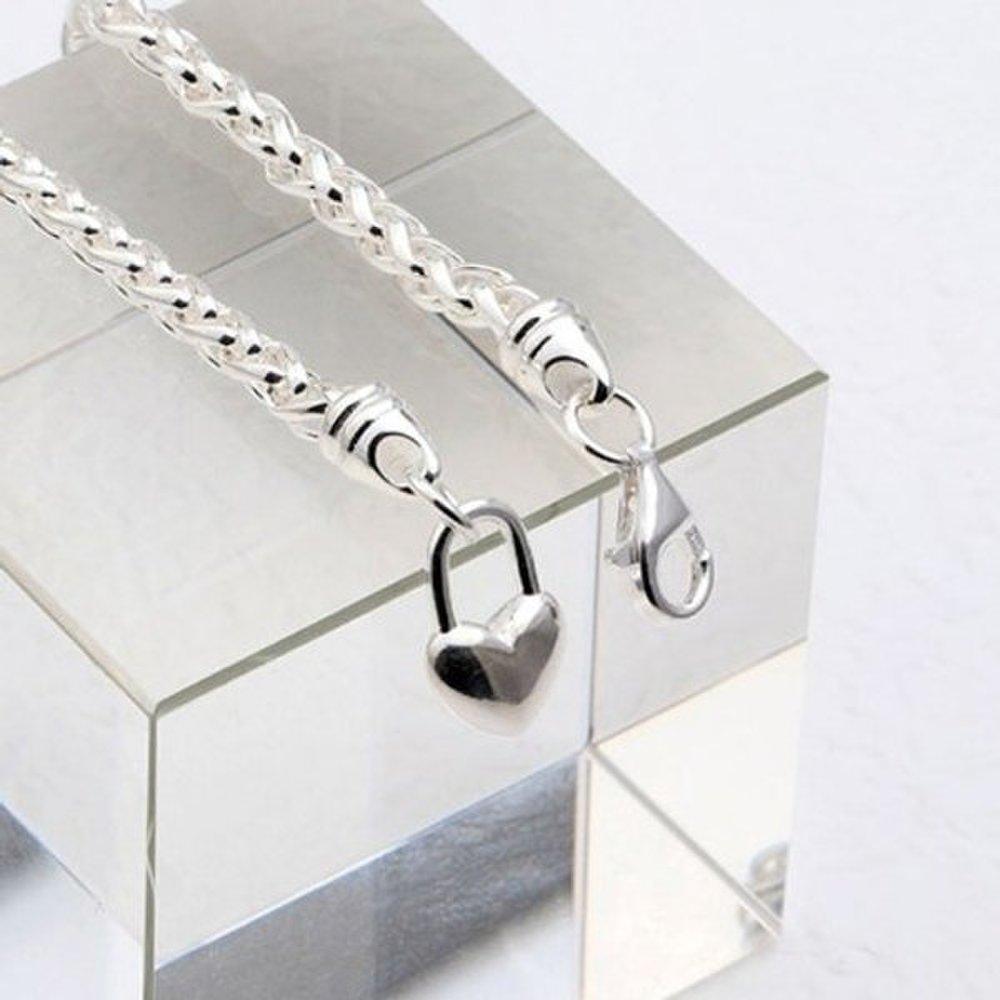 [As Little] Chain Silver Bracelet Silver 925 Heart Ring Fashion Gift