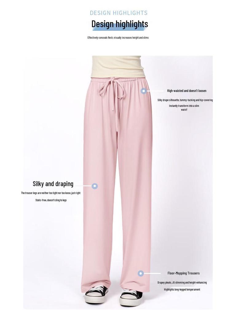 Jeanswest Women's Ice Silk Gradient Butterfly Wide-Leg Pants