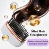 Straightener Brush – Portable Electric Hair Brush with Rapid Heating & 3 Temp Settings – Anti-Scald Electric
