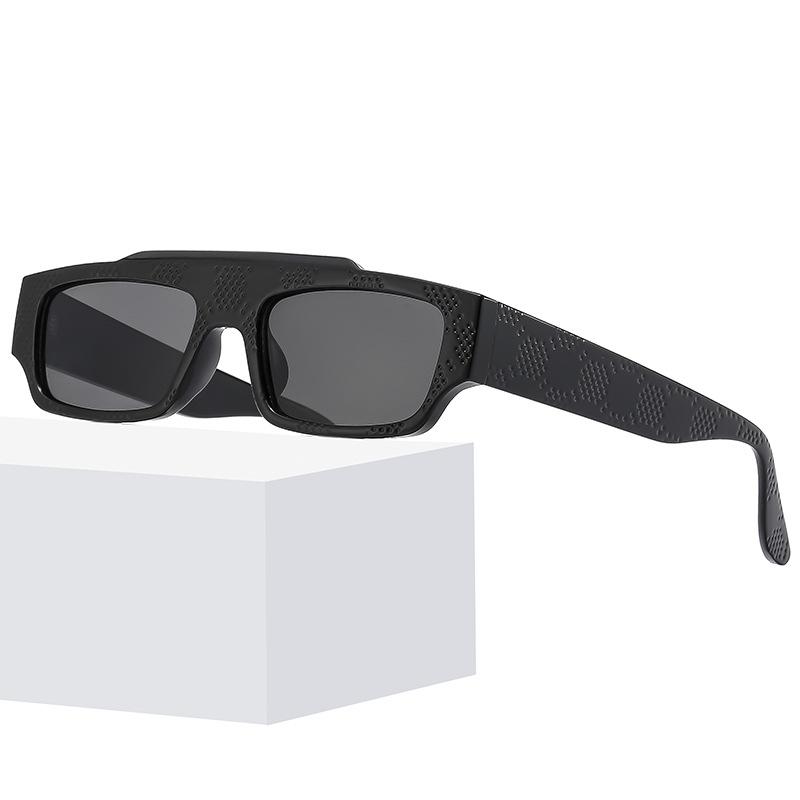 Sunglasses European and American new small frame square sunscreen sunglasses concave stylish personalized granular glasses