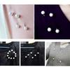 5 Pieces Scarf Lapel Pin Sweater Clip Safety Pin Imitation Double Pearl Brooches
