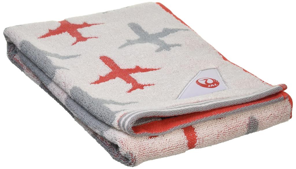 Marushin JAL Japan Airlines Face 34 X Flight Jacquard 6205000700 Towel, 80cm, Line, 100% Cotton, Towel,