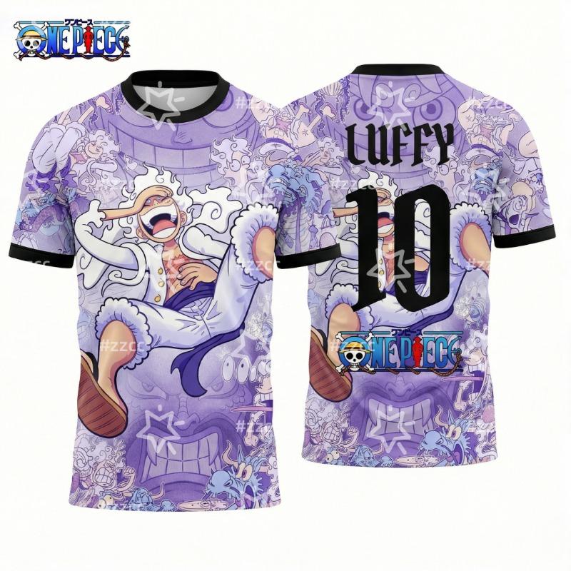 2026 One Piece s Monkey D. Luffy Graphic T-shirt Japanese anime football jerseys Sports Men s T-Shirt Kid s Clothing Tee Woman S