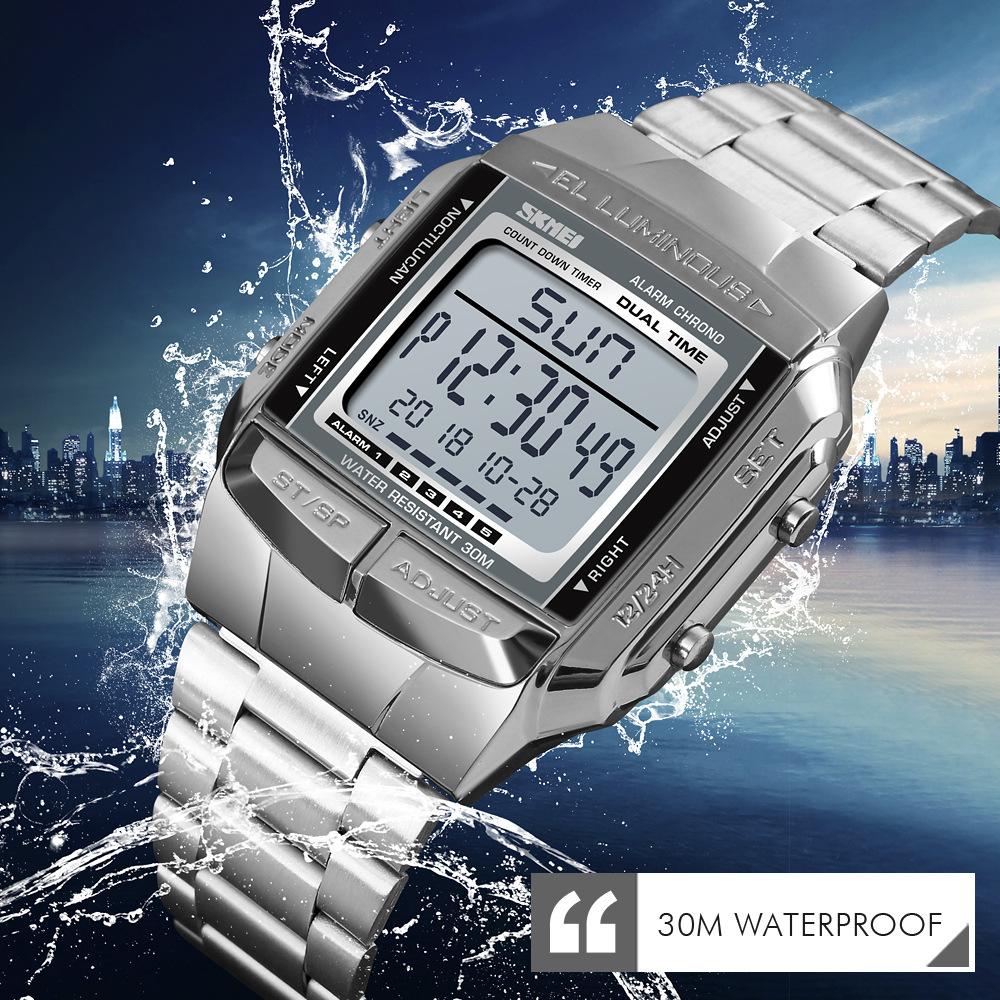 Moment Beauty Multifunctional Business Sports Watch Explosive Luminous Waterproof Sports Electronic Watch LED Watch