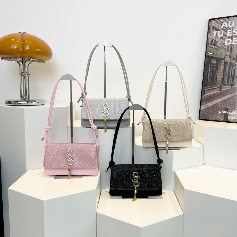 Sleek Inspired Urban Small Square Shoulder Bag With Trendy Tassels And Durable Design