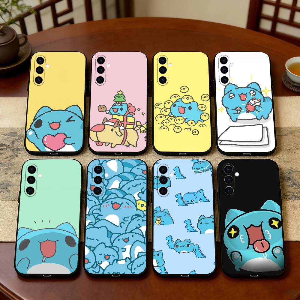 C-Capoo Kawaii B-Bugcat Phone Case Black Silicone Soft For Samsung Galaxy A73,A72,A71,A70,A53,A52,A51