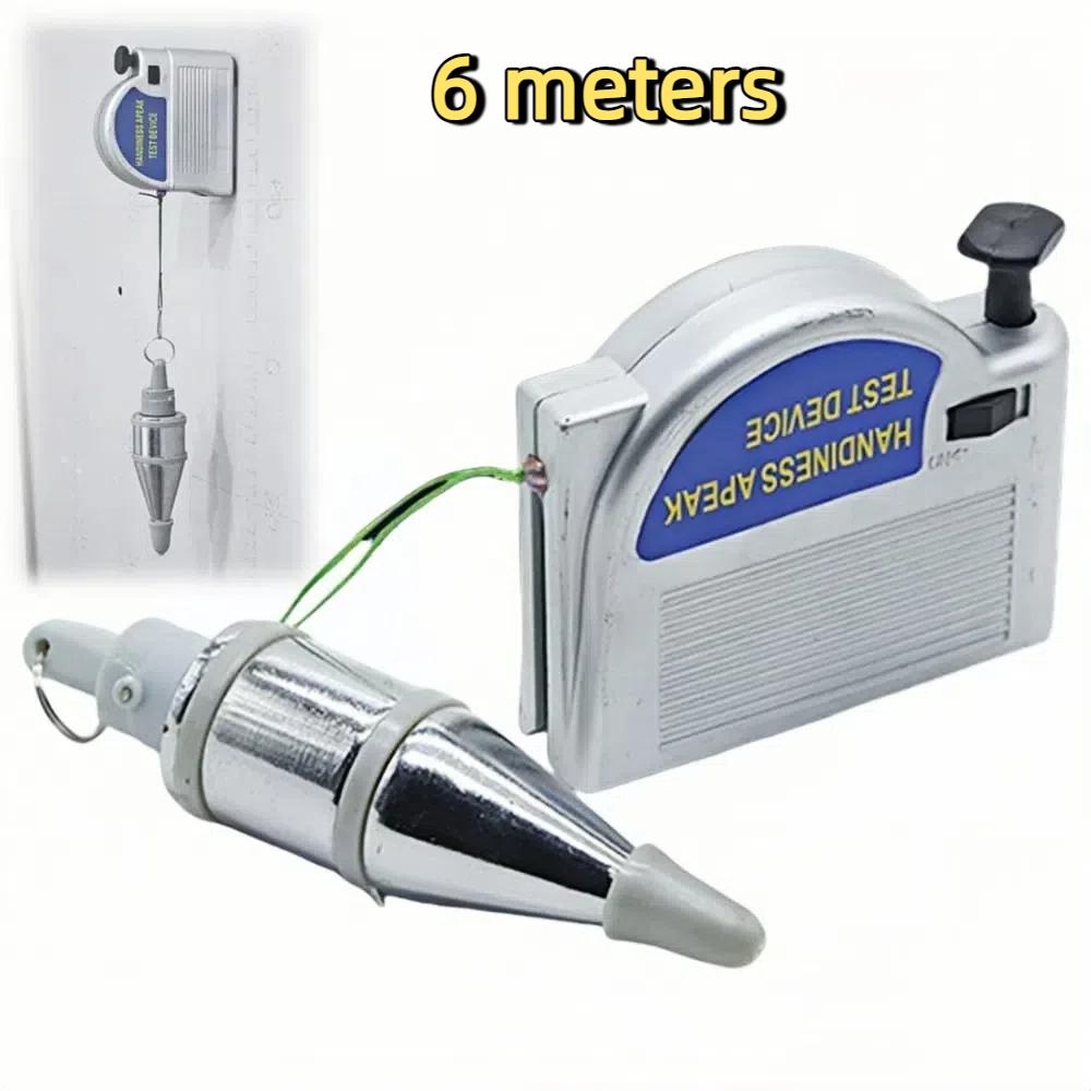 New Automatically Retractable Plumb Bob Magnetic Flexible Plumb Bobs Tool Silver Quickly Stabilize Hammer Line Plumbbob