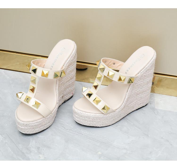 Pantofi Dama Sandale cu Platformă de Vară Tendința Cu Șuruburi Toc Înalt Toc Înclinat Pantofi Sexy de Petrecere Pantofi cu Toc Înalt Sandale cu Platformă