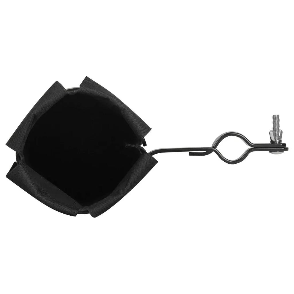 Drumstick Tasche Schwarz Zylindrischer Drumstick Halter Oxford Stoff Metallclip Robust Schlagzeug Instrument Zubehör