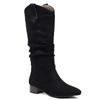 Autumn Winter Knee High Boots Women Black Brown Suede Women's High Boot Casual Low Heels Fashion Long Party Shoes Lady Big Size