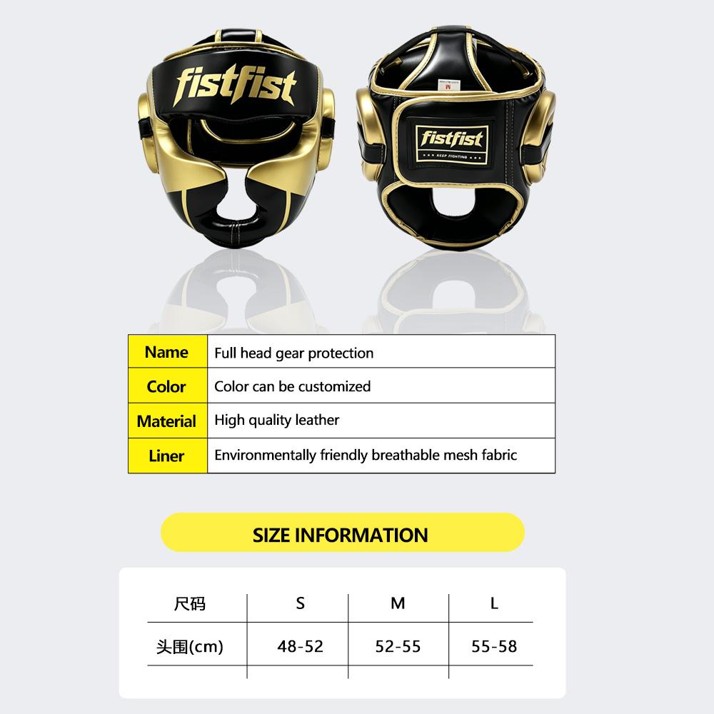 Benutzerdefinierte / ODM PU-Material Verdickter Boxkopfschutz - Schutz, Atmungsaktiv, Bequem für Muay Thai Sanda Kickbox-Training